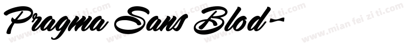 Pragma Sans Blod字体转换